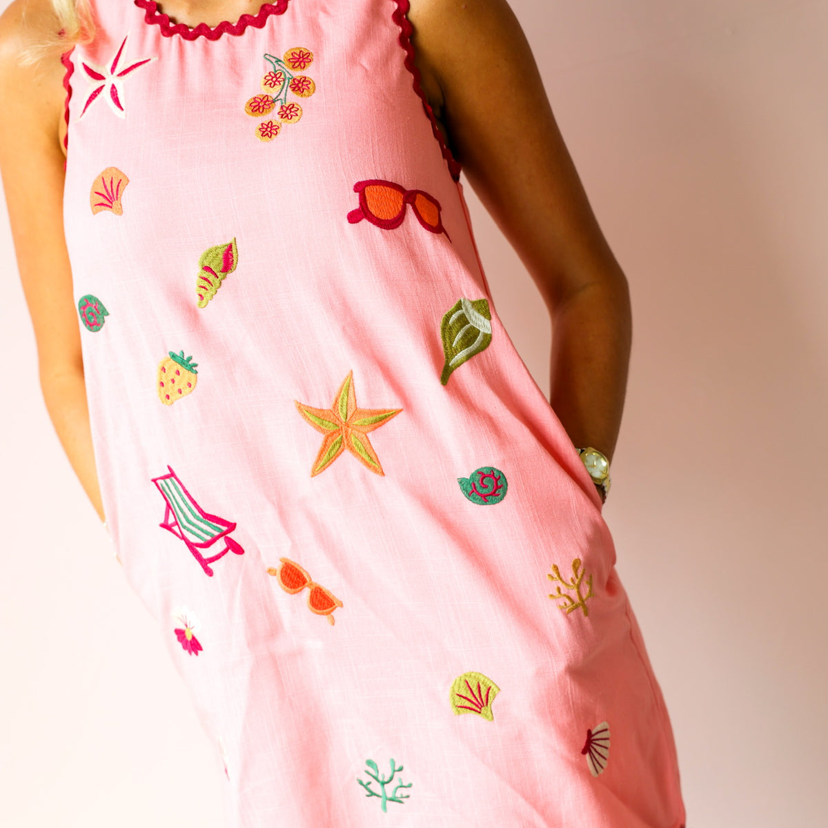 thml sleeveless embroidered dress THML: Forever Kind Of Cute White Embroidered Dress, X-Small - The Mint Julep Boutique