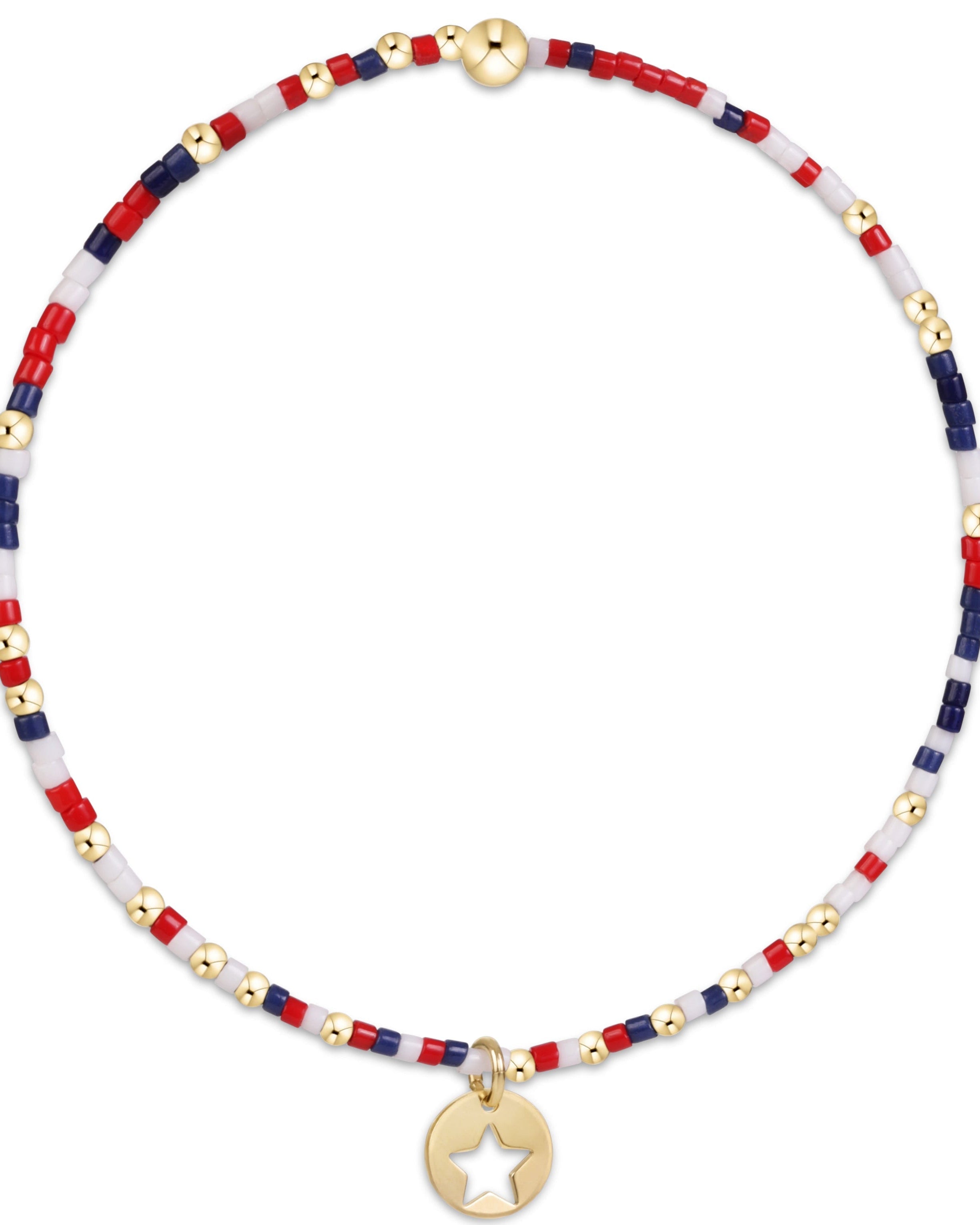 e.newton Hope Unwritten Bracelet - Firecracker - Star Small Gold Disc