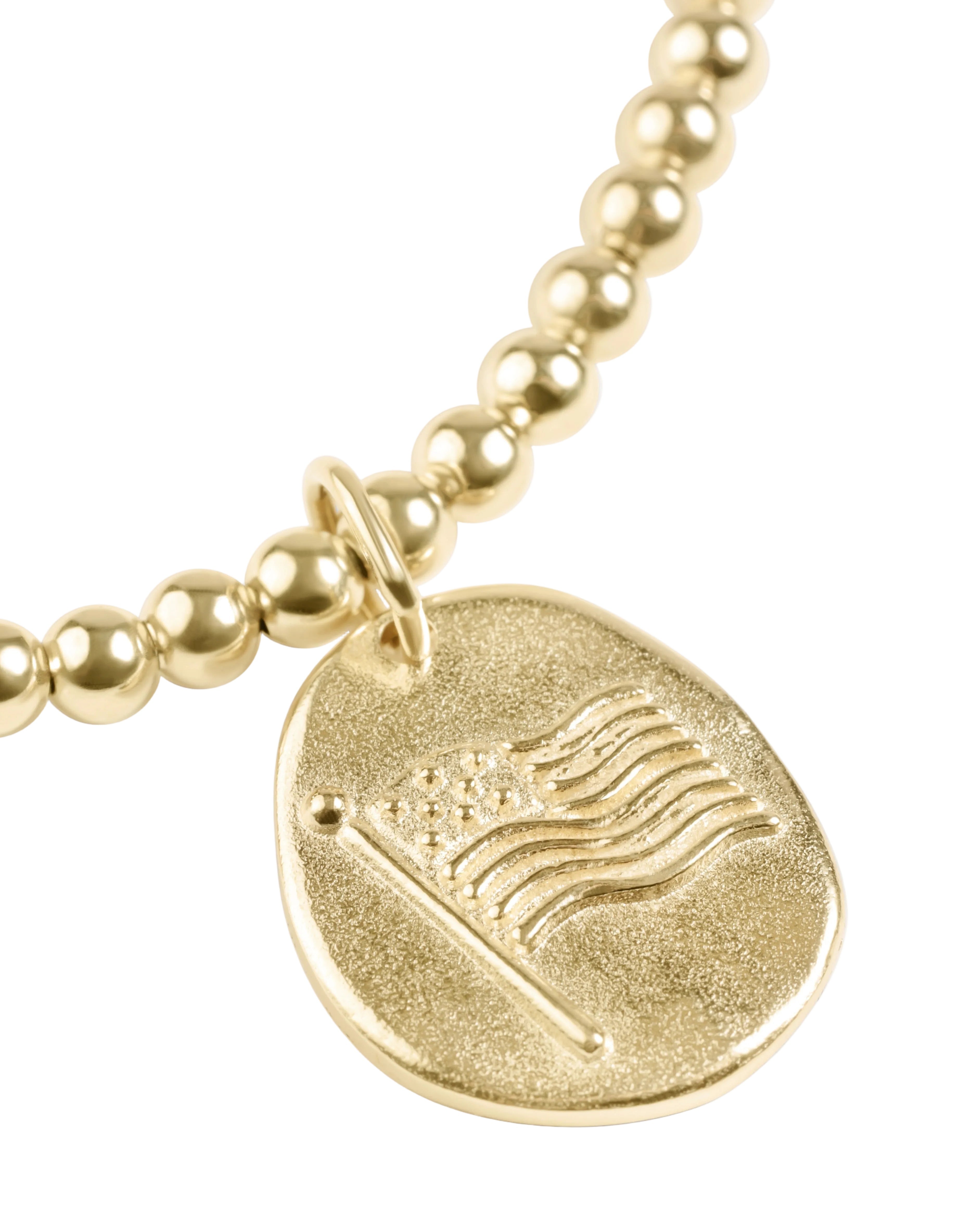 e.newton Classic Gold 3mm Bracelet - Inspire America Gold Disc