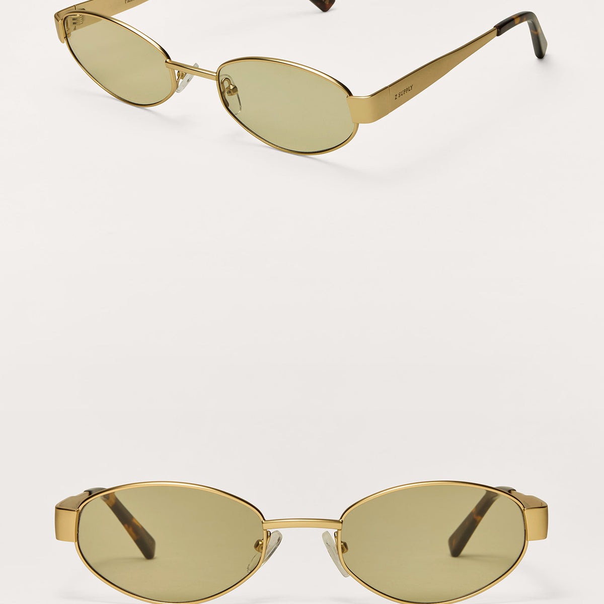 NEW Z SUPPLY women\'s palisades sunglasses in gold brown Palisades Polarized Sunglasses - Striped Tortoise / Brown 12  main image 3