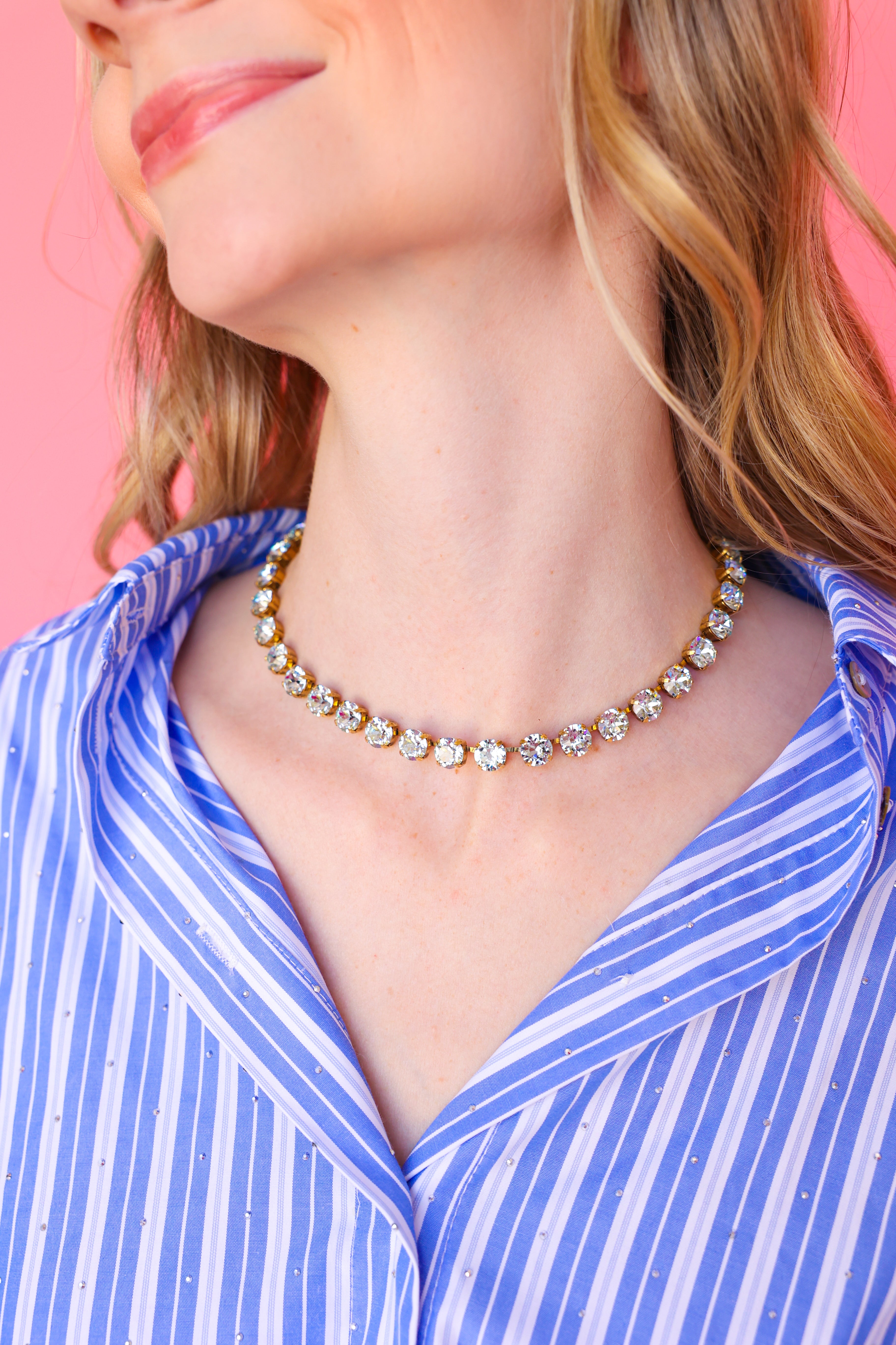 アクセサリー AO NUDE JEWELRY TOUKI ANZIE | Mélia Toi et Moi Necklace 14k Gold Clear Topaz Moonstone