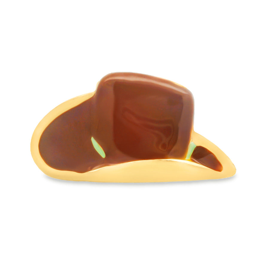 TOVA Texas Ring - antique gold-plated brass with crystals