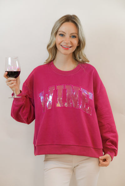 Maroon Wine Sweatshirt Queen of Sparkles