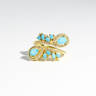 turquoise gemstone gold ring set with faceted stones, waterproof rings, tarnish free jewelry, hypoallergenic rings for sensitive skin, 24k gold dainty rings, handcrafted gemstone rings, boutique wholesale rings, trendy gold jewelry, high quality jewelry gifts