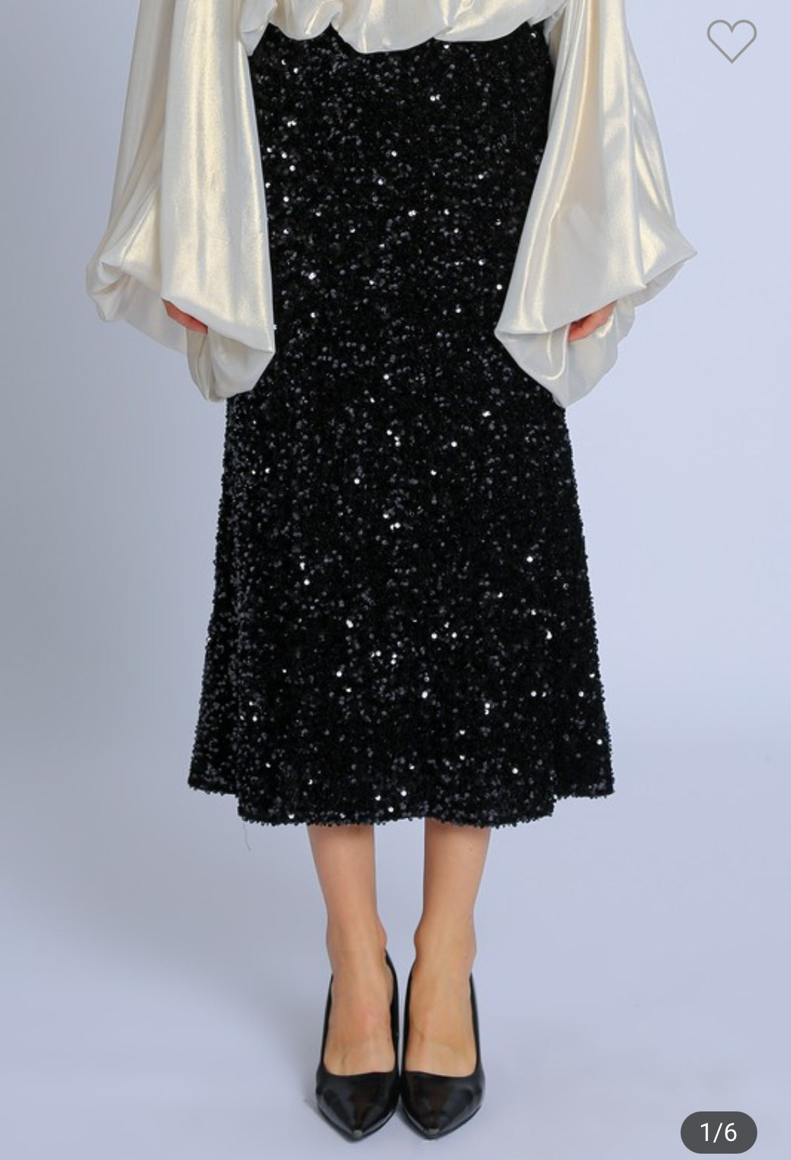 Midnights Black Sequin Maxi Skirt – Chérie Lane