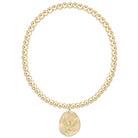 e.newton Classic Gold 3mm Bracelet - Inspire America Gold Disc back