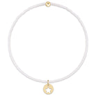 e.newton Hope Classic Bracelet - White - Star Small Gold Disc