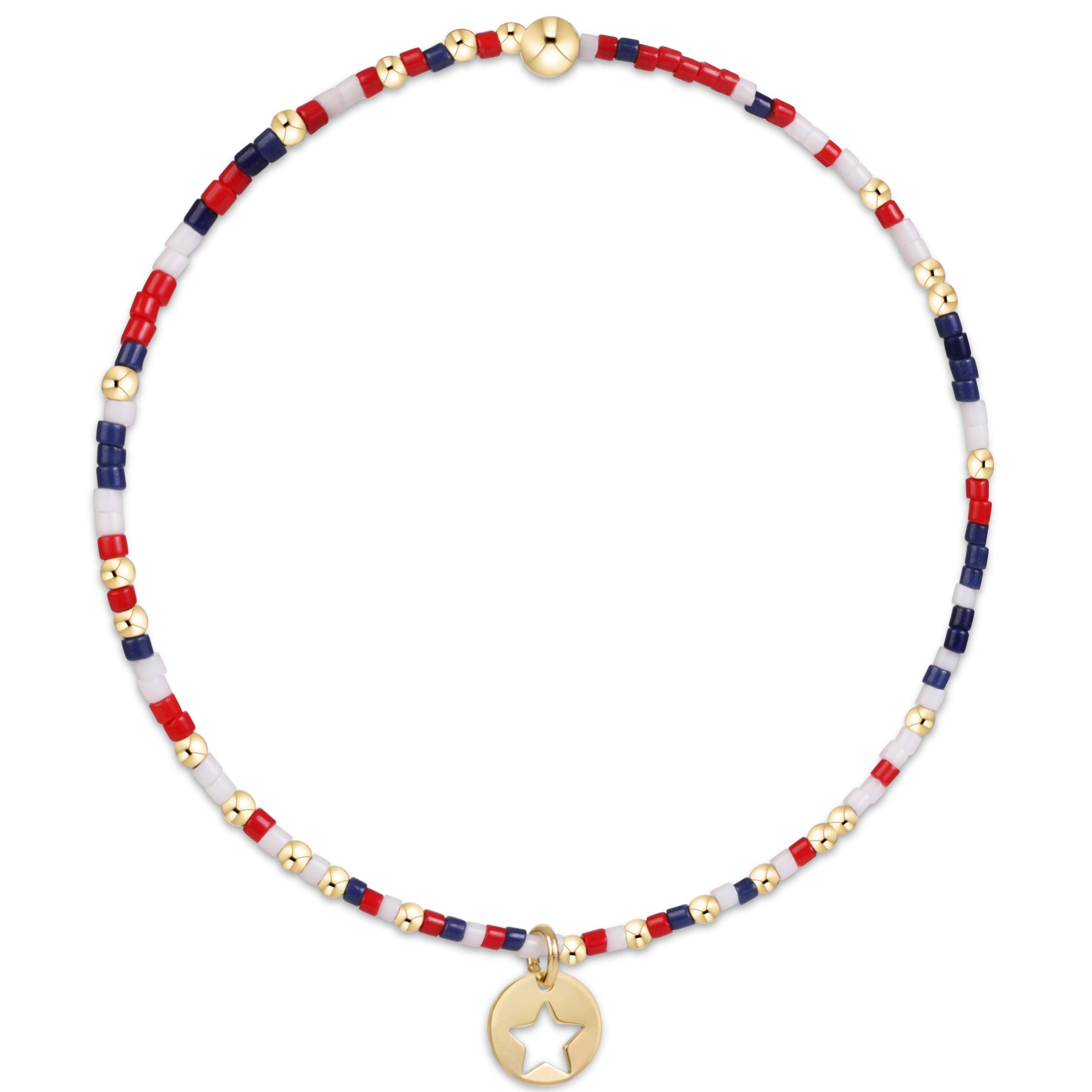 e.newton Hope Unwritten Bracelet - Firecracker - Star Small Gold Disc