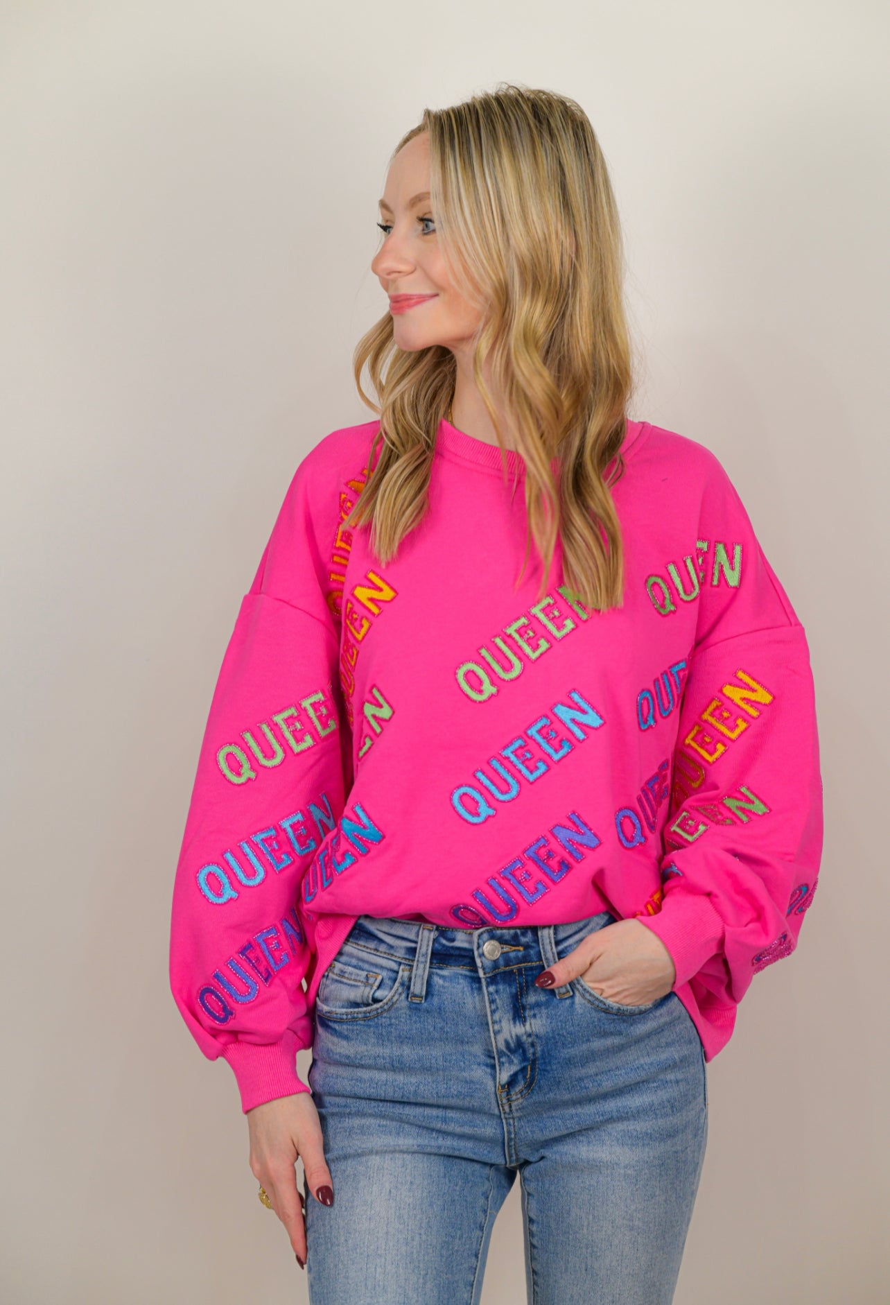 Pink Queen of Sparkles Sweatshirt