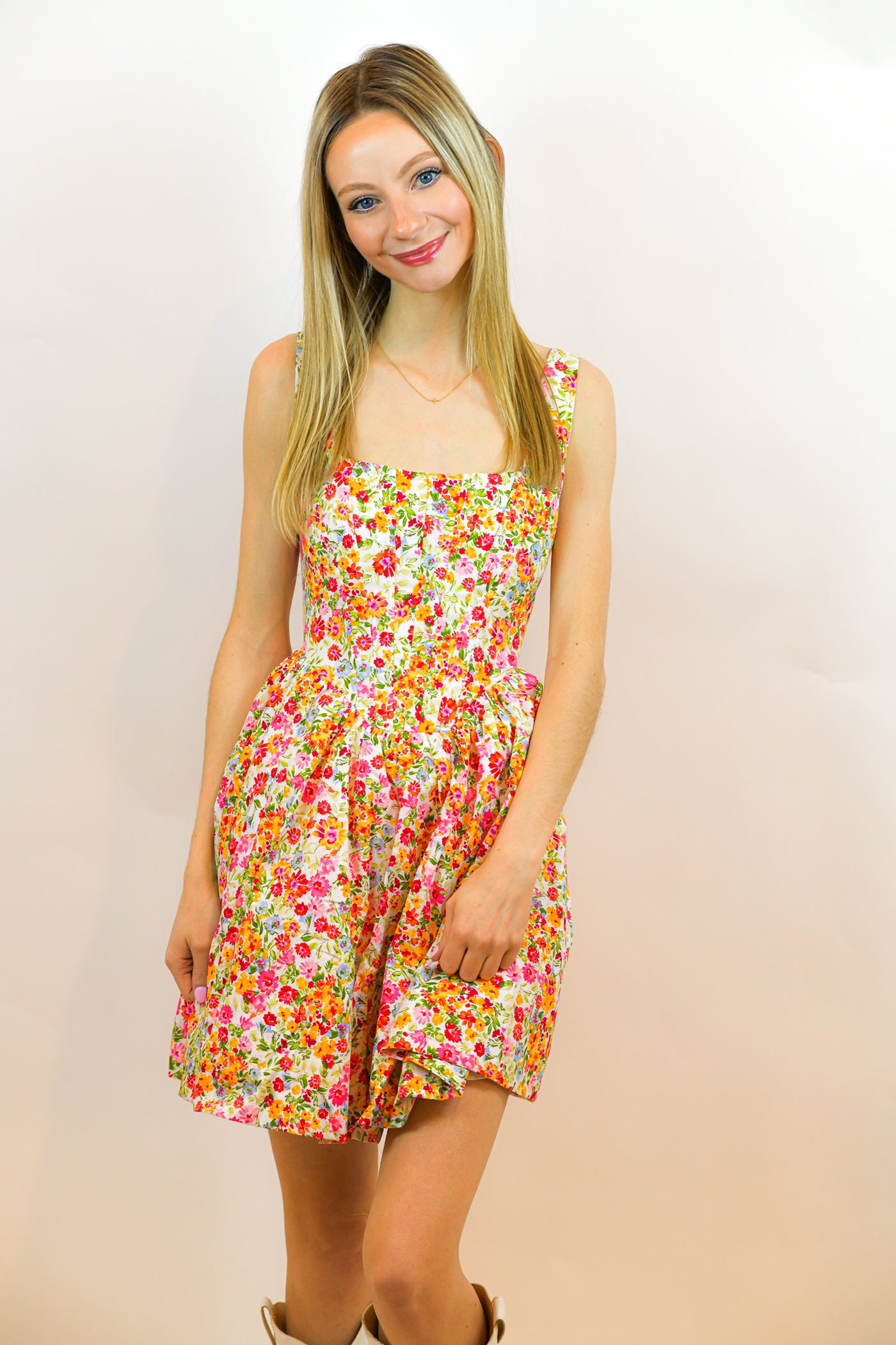 Emma Sunny Floral Mini Dress