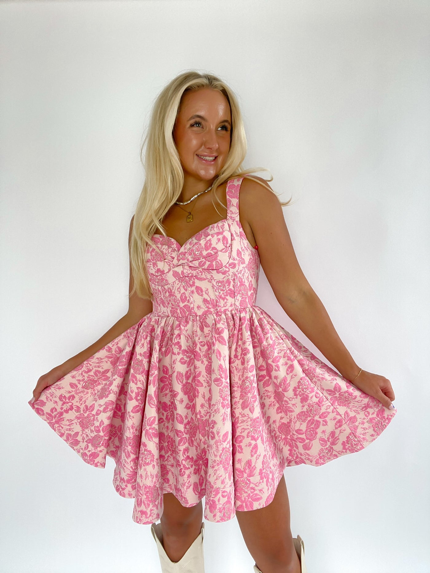 Floral Corset Mini Dress – Chérie Lane