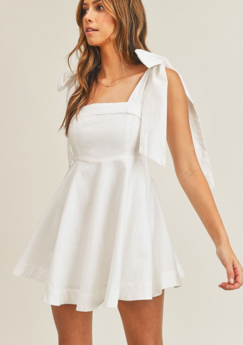 Ribbon Tie Mini Dress – Chérie Lane Ribbon Tie Mini Dress – Chérie Lane