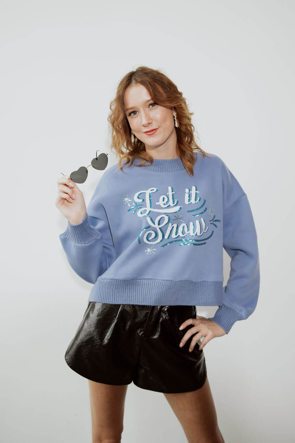 Let it Snow Sequined Crewneck
