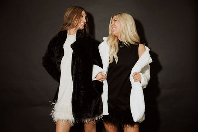 Oversized Fur Lapel Soft Coat