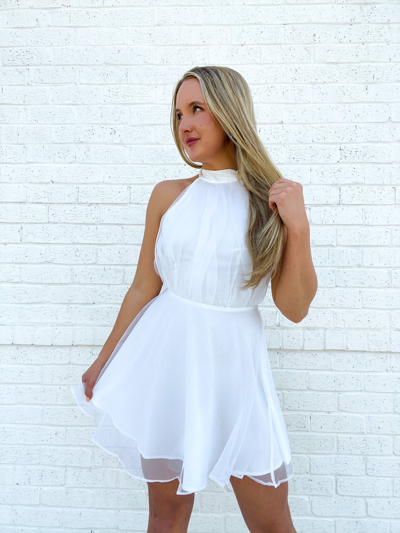 White Tulle Bow Dress