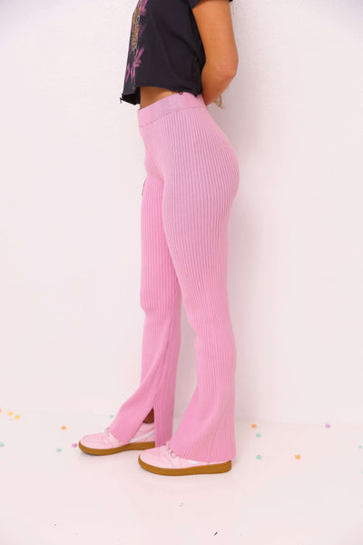 Light Pink Ribbed Pants